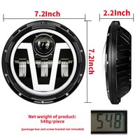 Phares LED TCYATO 7 pouces avec feux de jour LED Angel Eyes pour accessoires automobiles