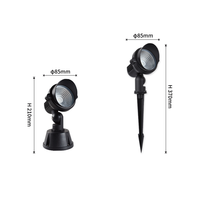 Projecteur d'extérieur pour jardin, arbre et pelouse, étanche IP65, en aluminium, LED COB DC/AC 5W, blanc chaud, pour cour, villa, aménagement paysager