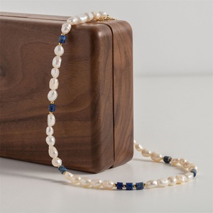 Nouveau produit tendance, collier ras de cou en pierre naturelle, perle d'eau douce, pour femmes - Product Image 3