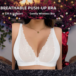 Sujetador Deportivo para Mujer, Transpirable, Inalámbrico, con Copas Triangulares, Espalda en U, Cierre Frontal, Sin Costuras, 85% Poliéster, 15% Elastano - Product Image 2