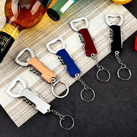 Ouvre-bouteille multifonction 3-en-1 pour vin et bière, décapsuleur portable en acier inoxydable pour bar, gadget de bar