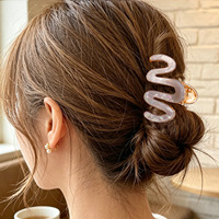 Pince à cheveux en forme de M avec ressort métallique doré, accessoires coréens pour cheveux épais ou fins, pince requin à maintien fort
