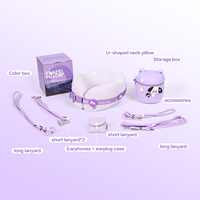 Oreiller de voyage créatif pour le cou Oreiller de soutien du cou en mousse à mémoire de forme avec sac de rangement Oreiller de soutien du cou multifonctionnel pour voiture