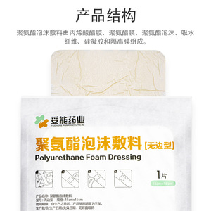 Pansement en mousse de polyuréthane auto-adhésif sans bords pour les escarres, destiné aux personnes âgées alitées souffrant d'escarres. - Product Image 5