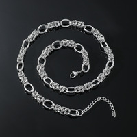Collier ras du cou homme fait main en acier inoxydable avec chaîne torsadée Bijoux tendance style hip hop plaqué rhodium pour cadeau de fête de mariage