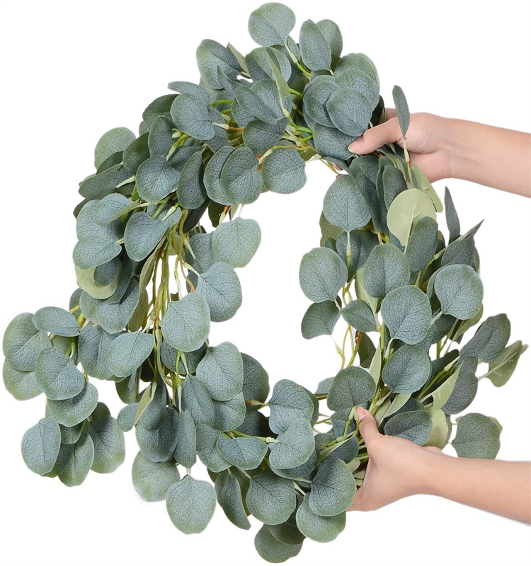 Artificial Silver Dollar Eucalyptus  Garland  for Wedding Party Home Decoration