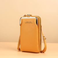 Tas wanita dompet PU lembut kunci ciuman selempang tali bahu tas tangan untuk wanita murah tas wanita dompet selempang ponsel