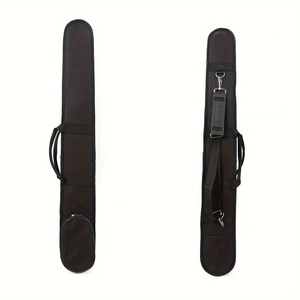 Custodia professionale per archetto da contrabbasso per 2 archetti, stile tedesco/francese, con tracolla imbottita e maniglia resistente - Product Image 1