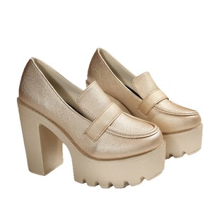 Zapatos de tacón grueso de boca profunda para mujer YT, talla grande, otoño 2026, nueva llegada, tacones altos de suela gruesa para tallas pequeñas - Product Image 5