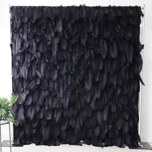 Telón de Fondo de Plumas de Avestruz con Reverso de Tela L14, Rollo de Plumas de Pavo Real Rosadas para Decoración de Bodas, Pasillos y Habitaciones, en Oferta - Product Image 6