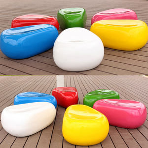 Silla Moderna de Fibra de Vidrio de Finn Stone, Taburete Colorido para Exteriores, para Jardín, <span class=keywords><strong>Playa</strong></span>, Parque, Escuela, Hotel, Sala de Estar - Product Image 4