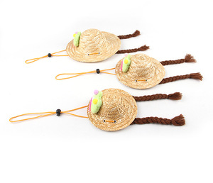Accesorio para mascotas, divertido sombrero de paja, perros pequeños y medianos, bonitos sombreros para perros, Mini sombrero de paja para mascotas y gatos - Product Image 6