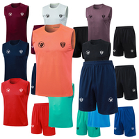 Chaleco de Entrenamiento de Fútbol Personalizado, Transpirable, 100% Poliéster, de Secado Rápido, con Impresión por Transferencia de Calor, sin Mangas, para Equipos de Fútbol