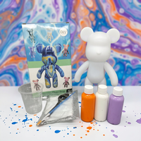 Vente en gros usine : Accessoires pour ours et lapins Fluid Violent Bear, 8 kits d'outils DIY avec pinceau, cuillère, nappe, tablier, etc.