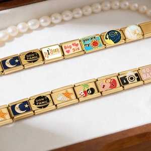 Abalorios de Moda en Color Dorado con Forma de Estrella de Mar, Violín, Cereza y Corazón, Compatibles con Pulseras de Acero Inoxidable de 9mm, para Fabricación de Joyería DIY - Product Image 4