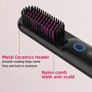 MCH riscaldatore in ceramica Anti scottatura ionico 5200mah usb Mini elettrico senza fili barba senza fili piastra per capelli per uomo