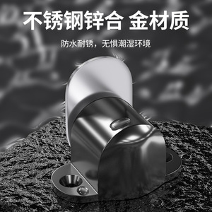 Tope de puerta de suelo Leves, aleación de zinc, acabado negro cepillado, bloqueador automático de puerta de baño ZH-840 - Product Image 3