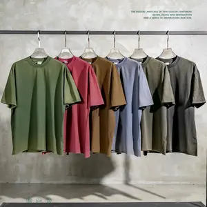 2024 sommer neu gewaschen kurzarm-t-shirt lockere kante herren batik runder hals farbverlauf herren-t-shirt