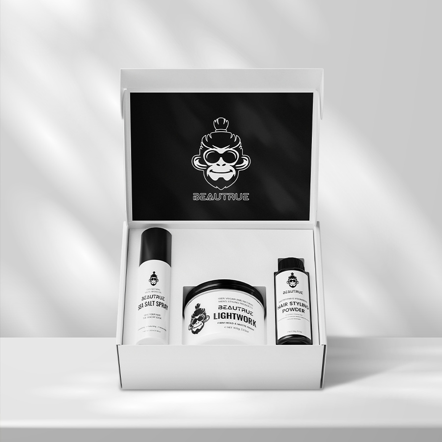 Personalizado de lujo de marca propia Kit de peinado del cabello Volumizing Powder Clay Pomade Sea Salt Spray para la textura del cabello Volume Styling Set