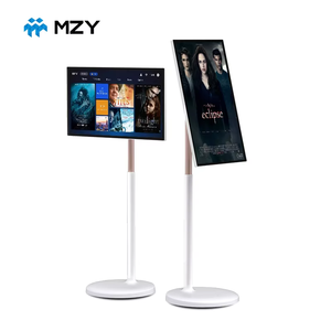 Full HD 32 Inch LED Smart TV Rotation Touch Screen Portable Android Camera Mobile Display Tablet <b>PC</b> Stand <b>Wheels</b> Rechargeable - Product Image 1