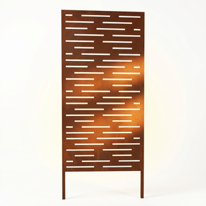 Pantalla de Privacidad para Jardín de Acero Corten Color Óxido, con Patrón de Enredadera Cortado con Láser, Separador de Paisaje para Exteriores - Product Image 5