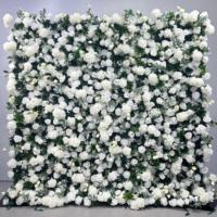 Panel Bunga Putih 3D untuk Latar Belakang Dinding, Dekorasi Pernikahan, Acara, dan Pesta