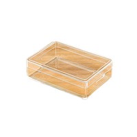 Petite boîte en acrylique, boîte rectangulaire en plastique PS, boîte cadeau pour fête, boîte de rangement en acrylique avec couvercle