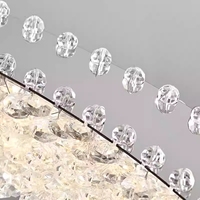 Lustre en cristal moderne de luxe pour villa, restaurant, hôtel, salle de banquet, décoration de la maison, lumière de lustre, hauteur réglable
