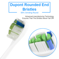 Têtes de brosse à dents de rechange vibrantes sans cuivre sans métal personnalisées en usine compatibles avec la brosse à dents électrique sonique