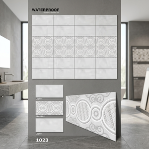 Carreaux muraux en porcelaine émaillée numérique de style italien classique 12x24 (300x600mm) pour salle de bain, salle à manger, couloir et usage extérieur - Product Image 6