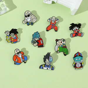 100 Estilos DRAGON BALL Son Goku <span class=keywords><strong>Vegeta</strong></span> Shenron Trunks Broli Colgante DIY Pin Insignia Artesanía de Metal Joyería de Solapa Broche de Aleación Anime - Product Image 3