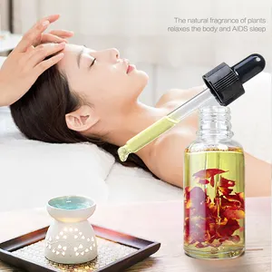 Amazon Offre Spéciale Pure And Natural Rose Petal Multi Use Oil Huile de massage pour le visage, le corps et les cheveux, soin de la peau, réparation pour femme