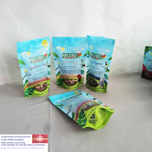 Tùy chỉnh gói <span class=keywords><strong>doly</strong></span> đứng lên dây kéo khóa túi rõ ràng cửa sổ trong suốt trong nền mờ in đầy đủ. - Product Image 6