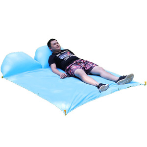 Colchón de aire impermeable con almohada, colchoneta portátil a prueba de humedad para playa, césped, camping al aire libre, cama inflable - Product Image 2