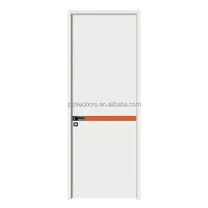 Venta al por mayor chino económico blanco imprimación doorsss/doorsss Piel Interior MDF HDF puertas de madera para casas con cerradura inteligente