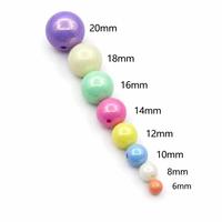Perles rondes en acrylique de 20 mm pour la fabrication de bijoux en vrac DIY