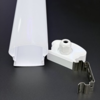 Kit de boîtier de lampe LED Tri-proof IP65, coque PC, design moderne et fin, étanche et anti-vapeur