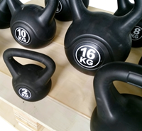 Kettlebells en ciment noir durables à prix abordable pour musculation, entraînement de force, fitness à domicile, personnalisables