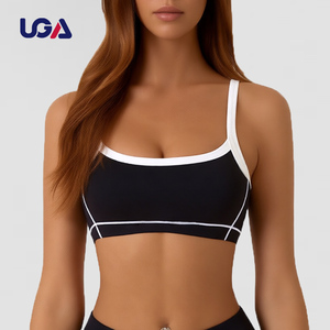 Reggiseni Sportivi da Donna Regolabili Leggeri ad Alto Supporto con Blocchi di Colore a Contrasto, Reggiseni Yoga Altamente Elastici - Product Image 1