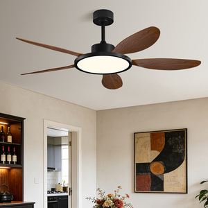 Ventilador <span class=keywords><strong>de</strong></span> <span class=keywords><strong>Techo</strong></span> <span class=keywords><strong>de</strong></span> 5 Aspas <span class=keywords><strong>de</strong></span> 46/56 Pulgadas con Motor DC, ABS, con Luz, Silencioso, Ahorro <span class=keywords><strong>de</strong></span> Energía, Lámpara Decorativa para el Hogar - Product Image 2