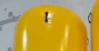 Bouée flottante cylindrique gonflable en PVC avec logo personnalisé, bouée de marquage gonflable jaune pour course de natation en eau libre, événement maritime