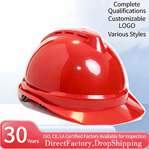 <span class=keywords><strong>Casco</strong></span> de Seguridad ABS Tipo V 6011 con Logotipo Personalizado, Diseño Sin Ranuras para Líderes de Obras de Construcción, Protección Laboral - Product Image 3