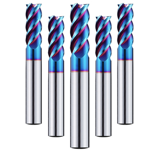 HRC65 carbure 4 cannelures 8mm 10mm carbure de tungstène solide CNC fraise outil de coupe routeur peu acier - Product Image 2