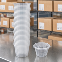 Boîte de conservation alimentaire en plastique cristallin Premium 500-120 sans BPA, bac de préparation de repas jetable, vente en gros