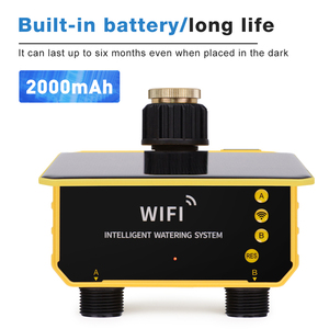 Nouveau Minuteur d'irrigation solaire double canal avec contrôle intelligent par application, système d'irrigation automatique, batterie intégrée, pour extérieur, maison et <span class=keywords><strong>jardin</strong></span> - Product Image 5