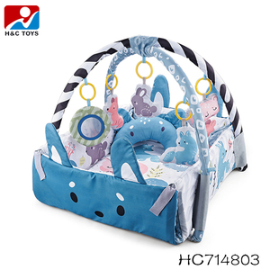 Alfombrilla de juego infantil de algodón suave con tela colgante, <span class=keywords><strong>manta</strong></span> de hojas de libro y alfombra de actividad, juguete educativo para gatear de bebé - Product Image 6