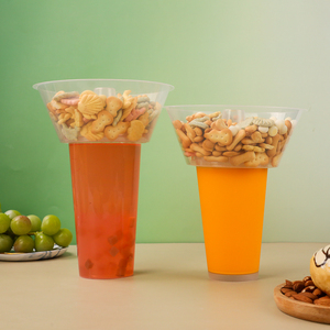 Vaso Desechable para Snack y Bebida con Popote Personalizado, Tazón para Pollo Frito, Vaso para Hot Pot, Vaso de Plástico para Comida para Llevar con Bandeja al Por Mayor - Product Image 4