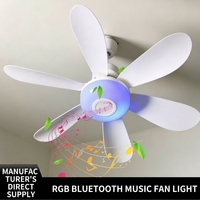 Ventilador de Techo LED Inteligente con Control Remoto, Decorativo, Moderno, con Control Remoto, Bldc, RGB, Música, Luces para el Hogar Inteligente