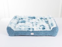 Etrip Pet Wholesale Lit pour chien rectangulaire, mignon, écologique, en mousse à mémoire de forme et velours côtelé, uni, luxueux, moderne, respirant et lavable