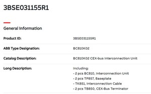 โมดูลสื่อสาร AC 800M รุ่น BC810K02 3BSE031155R1 ชุดเชื่อมต่อ CEX-bus 800xA มีสินค้าในสต็อก - Product Image 3